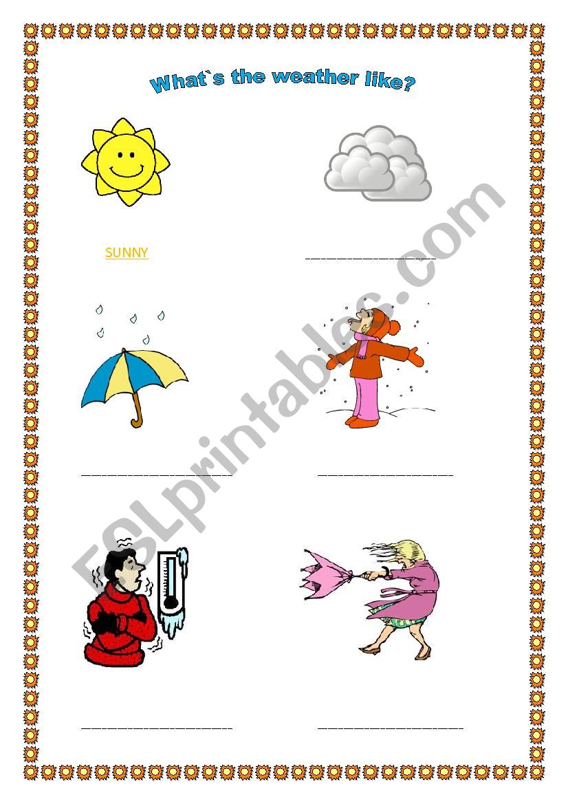 What`s the weather like? worksheet